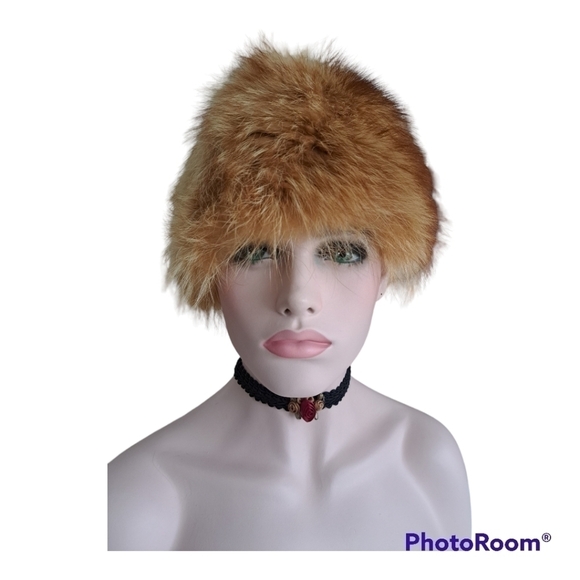 Fur hat winter tan color - Picture 4 of 10
